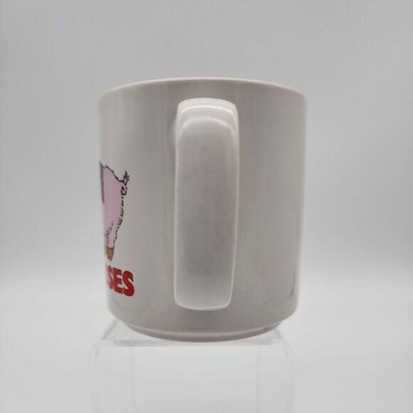 Vintage Russ Hogs And Kisses Vintage Coffee Mug Teacup Hot Chocolate - Picture 2 of 12